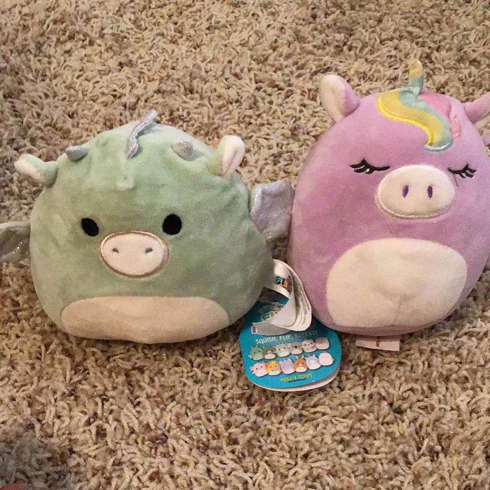 One flippable squishmallow and one normal